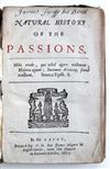 PSYCHIATRY  CHARLETON, WALTER.  The Natural History of the Passions. 1674